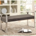 Panca Alexandra House Living Grigio Velluto Metallo 103 x 54 x 41 cm