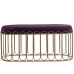 Banchetă Alexandra House Living Violet Auriu* Кадифе Metal 100 x 47 x 40 cm