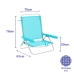 Marbueno Chaise Pliante 5 Positions Aluminium Aigue-Marine Plage et Piscine 63x76x78 cm 10309