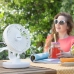 Rechargeable Desktop Fan with LED FanLed InnovaGoods White Ø6,6'' 4000 mAh (Refurbished C)