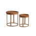 Set of 2 tables Romimex Luonnollinen Bambu Rottinki 35 x 45 x 35 cm