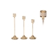 Set de Portavelas Romimex Dorado Metal Vidrio 7 x 22 x 7 cm 3 Piezas