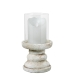 Candleholder Alexandra House Living White Ceramic 13 x 23 x 13 cm 13 x 23 cm