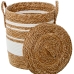 Set of Baskets Alexandra House Living Brown Wood Rattan Natural Fibre 42 x 48 x 42 cm