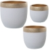 Conjunto de vasos Alexandra House Living Branco Cerâmica 3 Peças