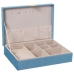 Jewelry box Alexandra House Living Blue Textile 28 x 7 x 20 cm