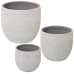 Conjunto de vasos Alexandra House Living Branco Cerâmica 3 Peças