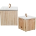 Set decoratieve dozen Alexandra House Living Wit Bruin Hout 2 Onderdelen