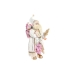 Okrasna Figura DKD Home Decor Božiček Vianoce Siva Roza PVC Les 32 x 20 x 60 cm