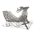 Christmas bauble DKD Home Decor Reindeer and sleigh White wicker Reindeer 75 x 20 x 53 cm