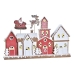 Décorations de Noël DKD Home Decor Maison Blanc Rouge Résine 41 x 7,5 x 27 cm