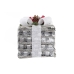 Juego de Cajas Decorativas DKD Home Decor LED Blanco Rojo Verde Plateado Metal Nevado 25 x 25 x 29 cm (3 Piezas)