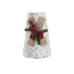 Conos DKD Home Decor Navidad Blanco Natural Plateado 20 x 20 x 80 cm (3 Piezas)