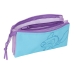 Dreifaches Mehrzweck-Etui Stitch Sweet Blau Lila 22 x 12 x 3 cm