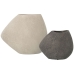 Set di 2 Vasi Alexandra House Living Bianco Grigio Ceramica 22 x 13 x 20 cm + 34 x 16 x 29 cm