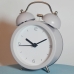 Analogue Alarm Clock Romimex Grey Metal 9 x 12 x 5 cm