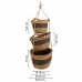 Set of Baskets Alexandra House Living Black Natural Fibre 26 x 19 x 26 cm 22 x 16,5 x 22 cm 18 x 14,5 x 18 cm For hanging 3 Piec