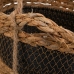 Set of Baskets Alexandra House Living Black Natural Fibre 26 x 19 x 26 cm 22 x 16,5 x 22 cm 18 x 14,5 x 18 cm For hanging 3 Piec