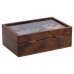 Puzzle Alexandra House Living Brown Glass Acacia 12 x 6 x 17 cm 6 Pieces