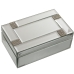 Caja-Joyero Alexandra House Living Gris Cristal Espejo 21 x 8 x 13 cm