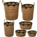 Set of Baskets Alexandra House Living Brown Wood Rattan Natural Fibre 40 x 47 x 40 cm