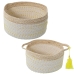 Set de Coșuri Alexandra House Living Alb răchită Ratan Fibră naturală 30 x 16 x 30 cm