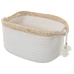 Set med kurve Alexandra House Living Hvid flet Spanskrør Naturlig fiber 35 x 21 x 21 cm