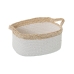 Zestaw koszy Alexandra House Living Biały wiklinowy Rattan Naturalne Włókno 35 x 21 x 21 cm