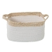 Set of Baskets Alexandra House Living White wicker Rattan Natural Fibre 35 x 21 x 21 cm