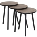 Set of 3 tables Alexandra House Living Musta Kullattu Puu