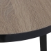 Set of 3 tables Alexandra House Living Black Golden Wood