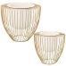 Set of Planters Alexandra House Living Gold Metal 2 Pieces