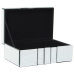 Caja-Joyero Alexandra House Living Gris Cristal Espejo 22 x 9 x 14 cm