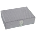 Caja-Joyero Alexandra House Living Gris Textil 28 x 7 x 20 cm