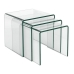 3-bordsset Alexandra House Living Transparent Glas 41 x 41 x 41 cm