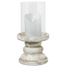 Candleholder Alexandra House Living White Ceramic 14 x 26 x 14 cm 14 x 26 cm