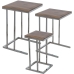 Set of 3 tables Alexandra House Living Brown Silver Wood 40 x 60 x 40 cm