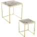 Set of 2 tables Alexandra House Living Kullattu Metalli