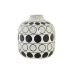 Vaso DKD Home Decor Porcellana Nero Bianco Moderno Cerchi 16 x 16 x 18 cm