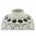 Vaso DKD Home Decor Porcelana Preto Branco Moderno Círculos 16 x 16 x 18 cm