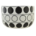 Vaso DKD Home Decor Porcelana Preto Branco Moderno Círculos 16 x 16 x 18 cm