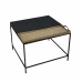 Masa laterală DKD Home Decor 61 x 61 x 49 cm Negru Auriu* Oțel Aluminiu