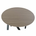 Mesa auxiliar DKD Home Decor 65 x 65 x 49,5 cm Negro Metal Madera Marrón claro