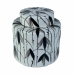 Vaso DKD Home Decor Porcellana Nero Bianco 17 x 17 x 16 cm Orientale Foglia della pianta