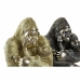 Decoratieve figuren DKD Home Decor 22 x 23,5 x 31 cm Zilverkleurig Gouden Koloniaal Gorilla (2 Stuks)