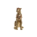 Deko-Figur DKD Home Decor Gold Leopard Harz Kolonial (25,5 x 17 x 33 cm)