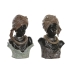 Decoratieve figuren DKD Home Decor 26 x 17 x 40 cm Zwart Beige Koloniaal Afrikaanse (2 Stuks)