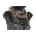 Statua Decorativa DKD Home Decor 26 x 17 x 40 cm Nero Beige Coloniale Africana (2 Unità)