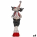 Decoratieve figuren Kerstrendier Rood Grijs Polyester 13 x 65 x 18 cm (4 Stuks)