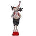 Deko-Figur Weihnachts-Rentier Rot Grau Polyester 13 x 65 x 18 cm (4 Stück)